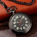 Men's Large Dial Luminous Pocket Watch, Retro Coverless Large Numbers Quartz Watch Gifts, Classic Uncovered Retro Quartz Pocket Watch. 