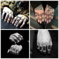 Finger Tattoo Stickers Letter Small Pattern Waterproof Personality Cool Tattoos Men Black Hand Back Temporary Tattoo Women. 