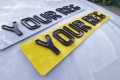 New design Customize Embossed Car Number plate and house number plate (per pice). 