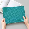 Thickened Self Healing Cutting Mat, A4 Rotary Cutting Sewing Mat for Crafts, Double Sided 5-Ply Table Cutting Board for Fabric Quilting Leather Arts Hobby Project, Green. 