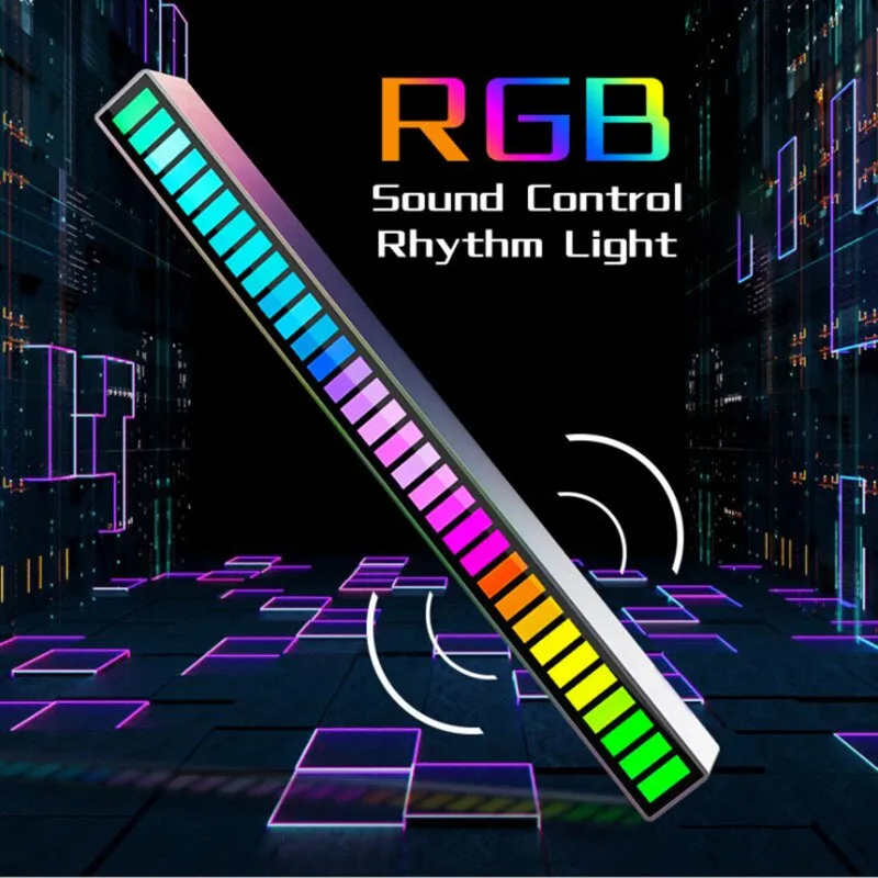 Music Rythm Led Flashlight Using Microphone Spectrum Analyzer NovelLife RGB LED Music Rhythm Light Bar - Audio With ...