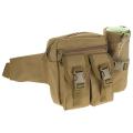 Waist Belt Pouch PVC Multiple Use Waist Pouch For Mens With Bottle Holder Waist Pouch Cross body Men Waist Belt Pouch Utility Gadget Gear Tool Organizer Pocket- Khaki. 