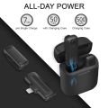 J11 Wireless Lavalier Microphone with Noise Reduction for iPhone & Android, Type C, Charging Case (Single Mic). 