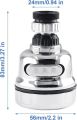 Kitchen Faucet Sprayer, 360 Degree Rotary Faucet Aerator Anti Splash Water Saving Shower head Nozzle Three Gear Adjustable Filter Tap for Kitchen Bathroom. 