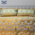 Khan Tex High Quality Multani Bedsheets – Glitter Brown Gold King Size Double And Single Bed Sheet Set With Pillow Covers. 