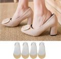 No Show Women Ankle Socks 3 Pairs Ultra Low Cut Non Slip Liner Women Socks Invisible for High heels Flats Boat Summer and Ballerina (Beige, 3). 