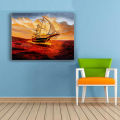 Boat Handmade Painting on Canvas Home decoration items Wall Art for Home Decor 8x12 inch / 12x18 inch / 20x14 inch / 20x30 inch - Ayesha Art Centre. 