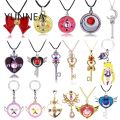 【ALLGOOD】Cosplay Jewelry Sailor Moon Key Chain Sailormoon Heart Moon Bow Pendant Keychains Key Ring Car Keychain Women Girl Gift. 