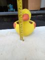 yellow duck clay pot, weather proof color, clay pots, creative pots, iacreativity. 