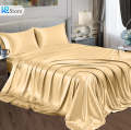 Silk Bedsheet Plain King Size, 3 Piece Printed Fancy Silk 1 Bed Sheet King Size with 2 Silk Pillow Covers, Silk Bed Sheet King Size Fancy has Soft and Luxurious Feel. 