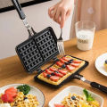 Double Sided Waffle Maker, Rectangle Shape Non-Stick Waffle Mold Baking Pan Making Tool. 