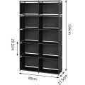 Competitive Price Thickened Book Rack Shelf Portable Metal Book Shelves, Folding Book Rack Almirah Design, Large Capacity  Storage Shelves for Books, Toys , Light Weight Grocery. 