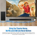 Faster Theater Pro T3000 RGB Soundbar Speaker- 2.1CH Wired Subwoofer and Wireless Soundbar Portable Speaker with RGB- Home Theater 5.0 Bluetooth Speaker 10m Range for TV-ARC, PC, USB, BT, AUX, OPT. 
