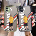 YIWESAN For iPhone 8 Case Side上 Square Edge New Design Phone Cases Pattern Silicone Casing Fashion Cool Masked Boy Full Cover Camera Frosted Transparent Hard Protection Shockproof Softcase. 