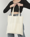 Plain Premium Cotton Tote Bag for Shopping, Girls, Packaging & Everyday Use – Eco-Friendly Organic Fabric (15"x16"). 
