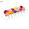 Acrylic Flower Vase Clear Vase Rectangular Low Flowers Container Modern Vase for Table Vase for Dining Table Office Decoration , 12 Holes. 