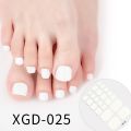 Summer Style 22tips Nail Stickers DIY Artificial Soild Color Toe Nails for Design Full Cover Foot Nail Art Decoration Stickers. 