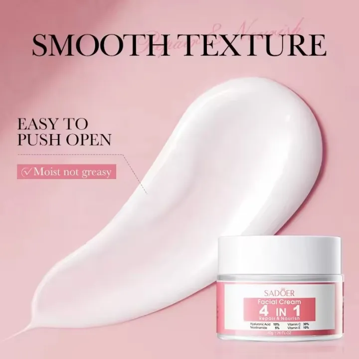 SADOER%204%20In%201%20Facial%20Cream%20Repair%20Nourishing%20Whitening%20Moisturizing%20Skin%20Care%20Anti%20Wrinkle%20Anti%20Aging%20Hyaluronic%20Acid,%20Nicotinamide,%20Vitamin%20C,%20E%20Face%20Cream%20SD02495%20-%20Image%204
