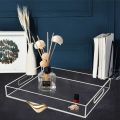 Acrylic Tray with Handles-Countertop Organizer Tray for Kitchen,Bathroom,Office- Storage Box for Cosmetics, Jewelry,Toiletries,Toy,gadgets. 