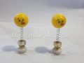 Romantic Motorcycle Handle Spring Emoji Funny Yellow High Quality Material Flexible Universal Fitting Pair. 
