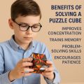 MS - 3D Shape Shifting Cube, Anti Stress Hand Flip Puzzle, Triple Dimensional Geometric Cube, Magnetic Puzzle Cube Toy, Professional Speed Variety Puzzle. 