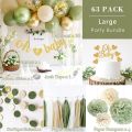 Baby Party Decoration Boy Girl, Green Gold Baby Shower Decoration. 