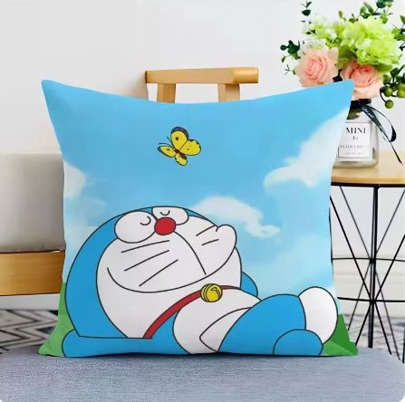 Doraemon pillow cartoon sofa living room pillow Doraemon Tinkerbell cushion pillow case children's gift