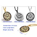 Freemason Necklace Gold Stainless Steel Free Mason Necklace Masonic Symbols Pendant Jewelry Men Hip Hop Freemasonry Male Gift. 