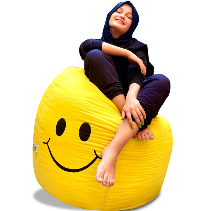Relaxsit Smiley Face Bean Bag – Vibrant Colors Bean Bag for Gifts and Presents - Beanbag - Living Room Furniture