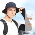 Men Sun Protection Fishing Hat Summer Breathable Mesh Climbing Hiking Caps Anti-UV Sun Hat Men's Panama Hat Bucket Hats Uni. 