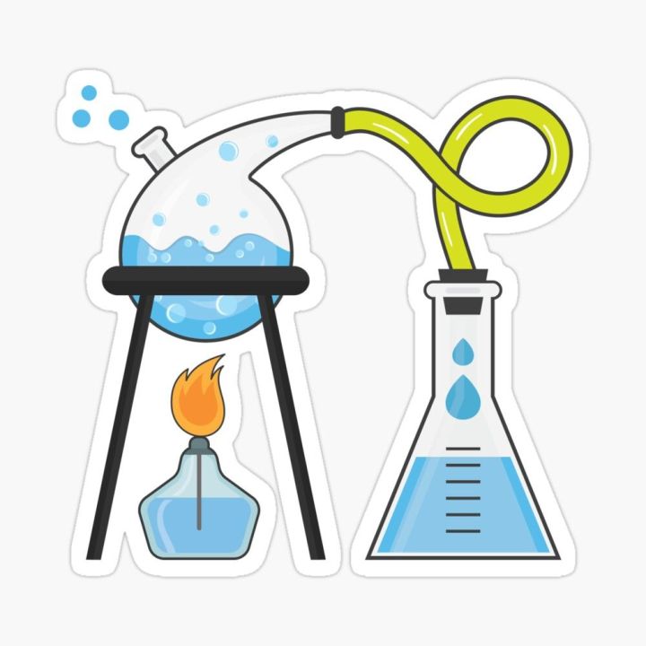 Science lab sticker Pack of  1 -3 x 2 inch sticker