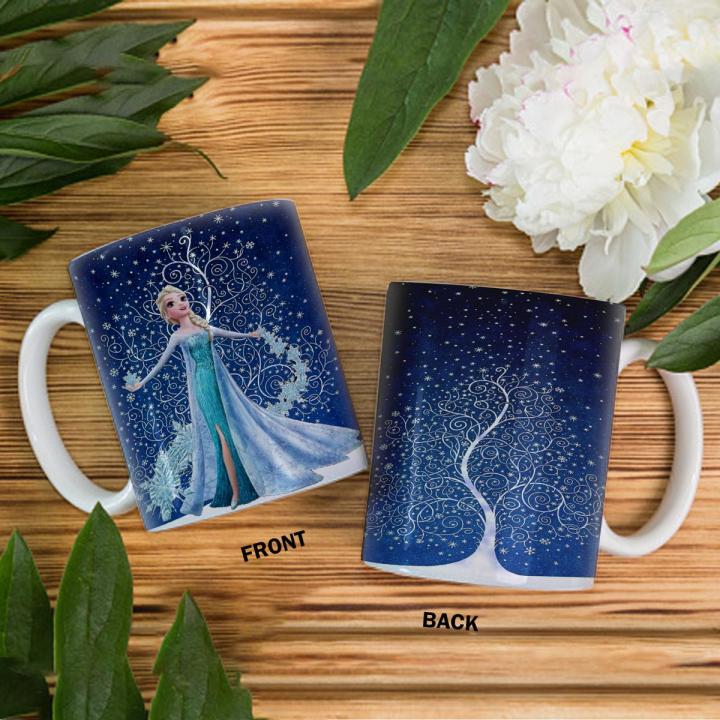 Frozen Mug Cartoon for Girls Cute Ceramic Cup (Printed) at CustomizeGiftsPK