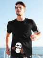 Trendy GANGSTER SKI MASK TATTTOO fan merch Trendy Tag Printed Summer Top Half Sleeve Tee Shirt Round Neck Cotton Trendy T-shirt Casual Tshirt Spring Wear Smart Fit Half Sleeve Tee Shirt for men / BOYS. 