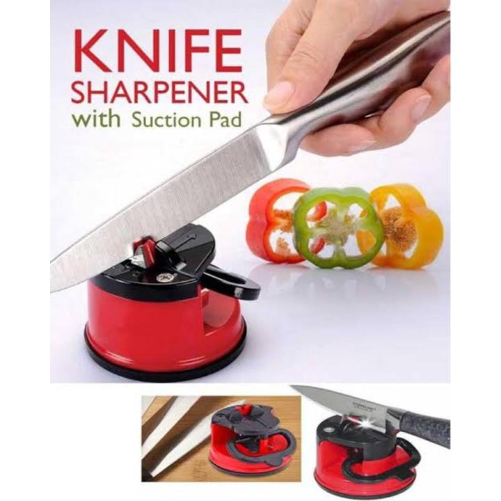 1 PC Mini Knife Sharpener with Suction Base, Kitchen Household Knife Sharpener for All Blade Types, Manual Tungsten Steel Cup Sharpener