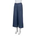 Women Palazzo High Waist Wide Leg Culottes Cotton Linen Trousers Loose Pants PA173. 