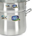 SK 24 cm Metal Finish Couscousera Steamer Pot - Heavy Gauged. 