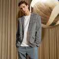 ELO - Fashion Men's Gingham Style Winter Coat For Men. 