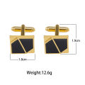 Cufflinks for Men | Golden Black Decent Cufflinks. 