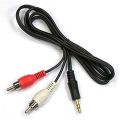 3.5mm Stereo Audio Aux to 2 RCA L/R Cable 1.5 meter Best Quality. 