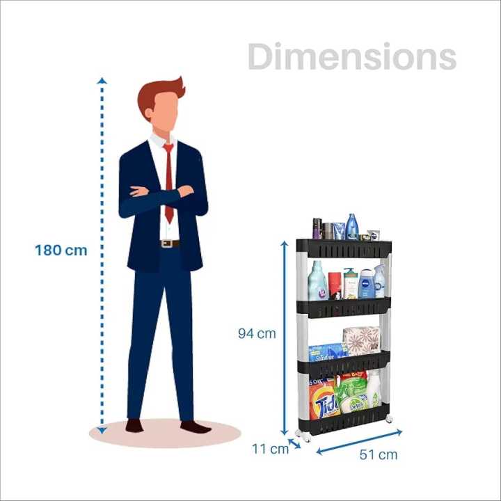 Premium%204%20Layers%20Storage%20Organizer%20Smart%20Rack%20In%20Multicolor,%20True%20High%20Quality%20Plastic,%20Moving%20Wheels,%20Hanging%20Hooks,%20Multi%20Purpose%20Space%20Saver%20Rack%20(Dimension%20Length%2047cm%20Hight%2096.5cm%20Width%2017cm)%20-%20Image%205