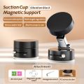 H800 / A2 Magnetic Metal Car Phone Holder with Strong Vacuum Suction Cup | 1080° Rotating Dashboard & Windshield Mount for All Smartphones with Free delivery. 