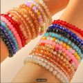 Beautiful Transparent and Black Glass Bead Friendship Bracelet for Couples, Bestfriends, Boys and Girls. 