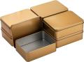 Rectangular Tin Boxes with Lids, Empty Hinged Tins, Metal Storage Organizer Tins for Candy, Treats, Gifts, Favors and Crafts,. 