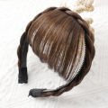 【ETOP】Wig Bangs Hair Hoop Braid Headband Instant Hair Bangs Twist Braid. 