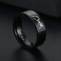 Stackable I Love You Hand In Hand Gestures BFF Friendship Flat Knuckle Jewelry Stainless Steel Dome Couple Ring. 