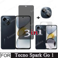 Tecno Spark Go 1 Matte Privacy tempered Glass For Tecno Spark Go 2025 2024 Go1 Anti Blue Light Ray Tempered Glass Screen Protector / Camera Lens Glass Protector. 