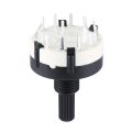12V1 Rod/12 Way Black Rotary Switch Solder Terminals 12-way Rotary Switch. 