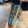 dienya For OPPO Reno 4F Case Frosted Transparent Hard Phone Case Cartoon Cute Monster Side Square Edge Casing Full Cover Camera Silicone Softcase Shockproof Protection Cases. 