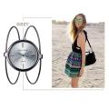 【BestGO】Geekthink Women Quartz Analog Watches Open Bangle Steel Strap Round Case Wristwatch - intl. 