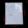 10pcs Standard Clear Plastic Photo Album Transparent A5 Binder Refill Sleeves. 